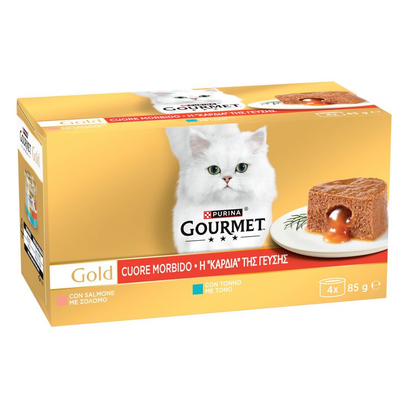Gourmet Gold Cuore Morbido Cat con Tonno e Salmone 4 pz x 85 gr