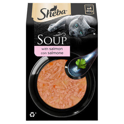 Sheba Cat Adult Soup Salmone 4x40 gr