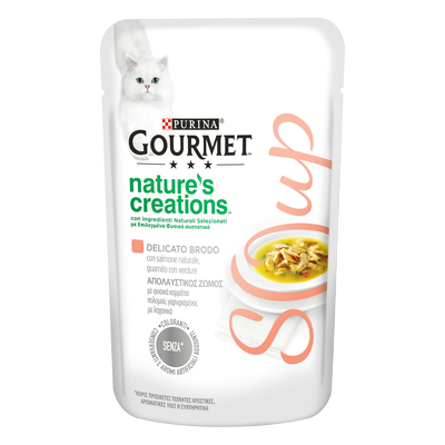 Gourmet Nature's Creation Soup Cat Adult Salmone e Verdure 40 gr