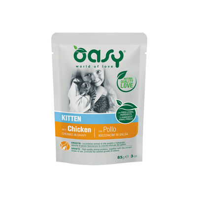 Oasy Cat Kitten Bocconcini Pollo Busta 85 gr