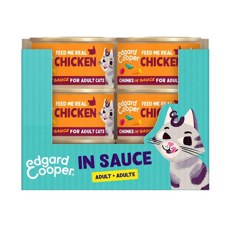 Edgard & Cooper Cat Adult Bocconcini in Salsa al Pollo 85 gr
