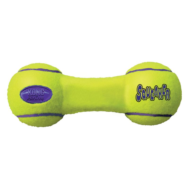 Kong AirDog Squeaker Dumbbell per cani Tg S Giallo