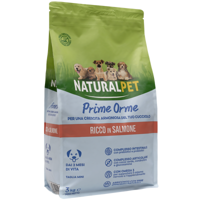 Naturalpet Prime Orme Puppy Mini ricco in Salmone 3kg