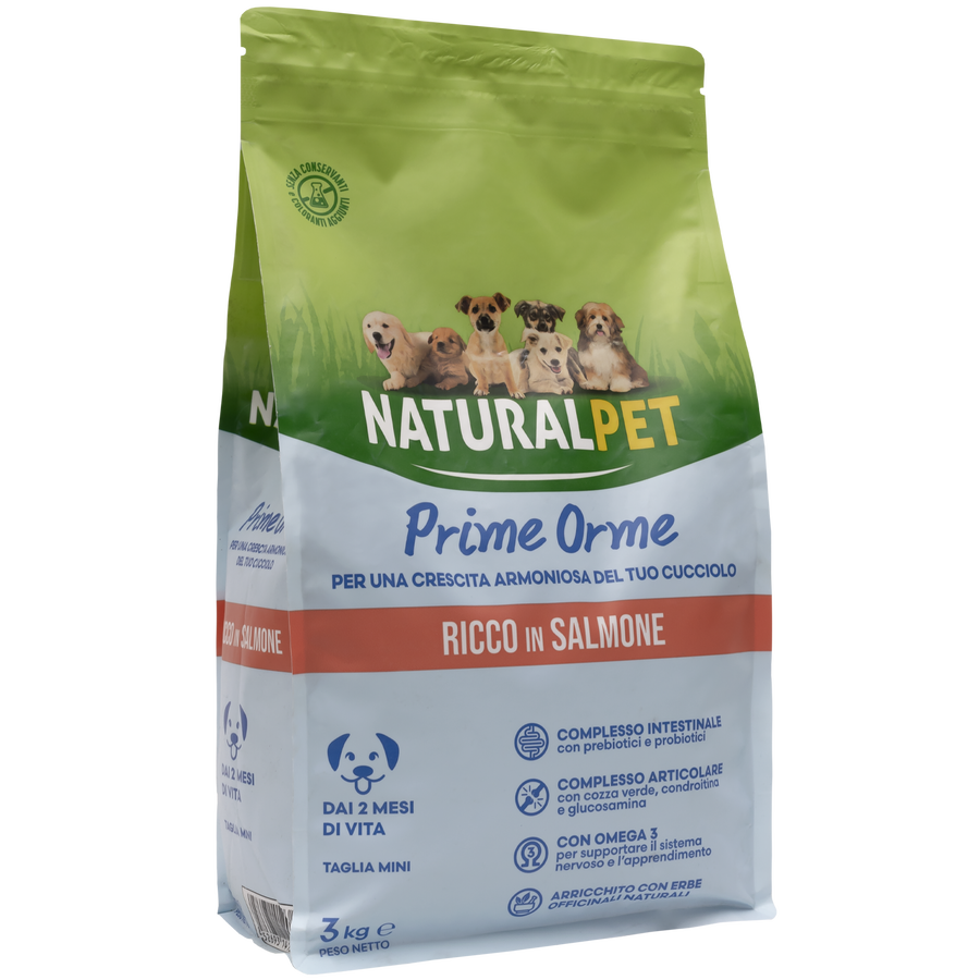 Naturalpet Prime Orme Puppy Mini ricco in Salmone 3kg
