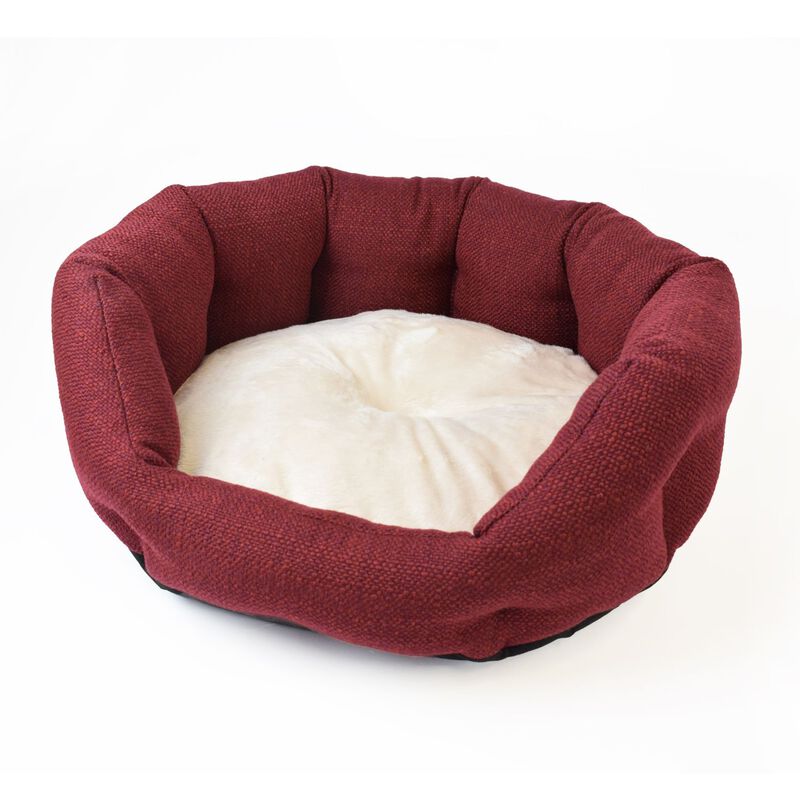 Petup Cuccia Soft con cuscino estraibile Bordeaux e Panna 60 cm