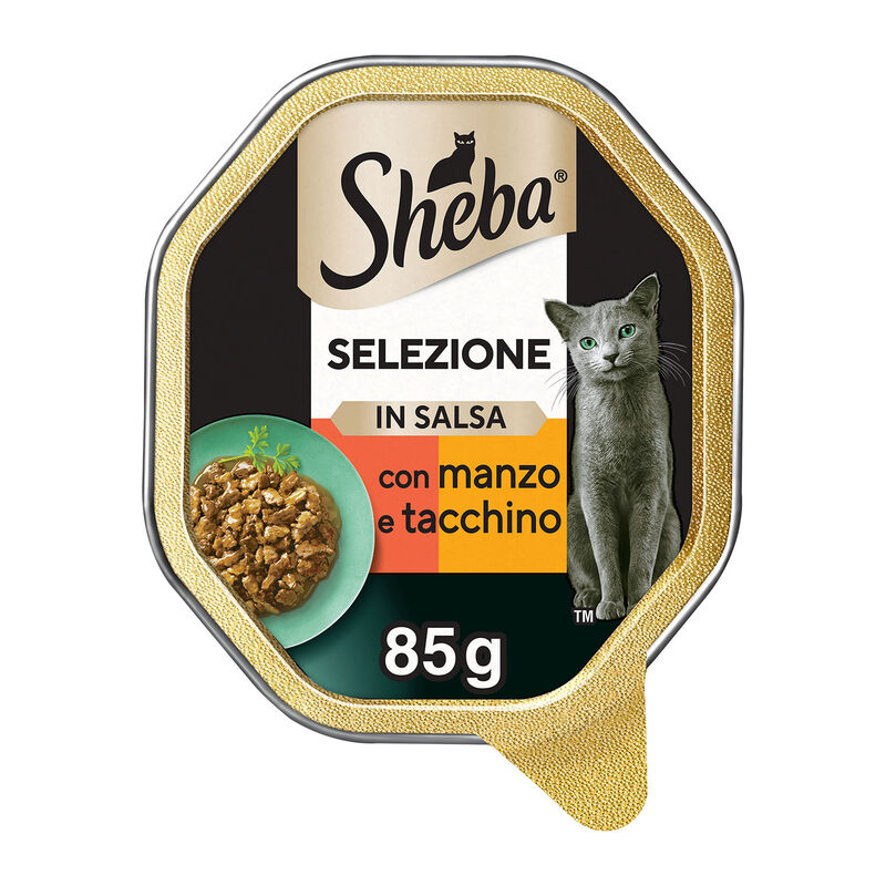 Sheba Cat Selezioni in Salsa Manzo e Tacchino 85 gr