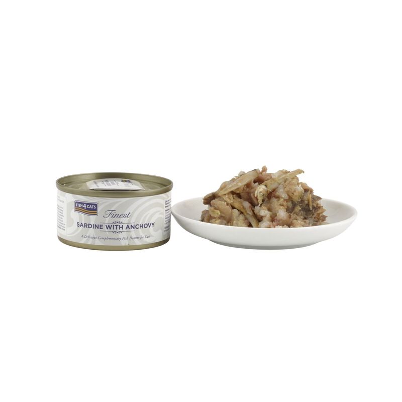 Fish4Cats Finest Cibo Umido per gatti Sardine e acciughe 70 gr