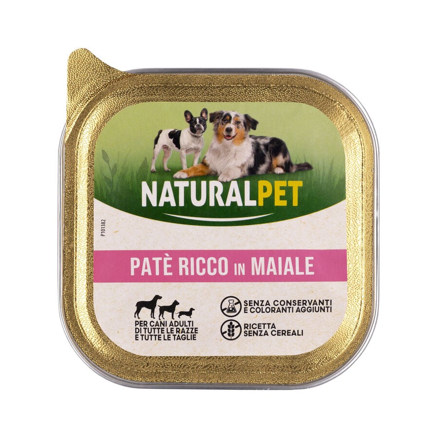 Naturalpet Dog Adult Pat&egrave; ricco in Maiale 150 gr