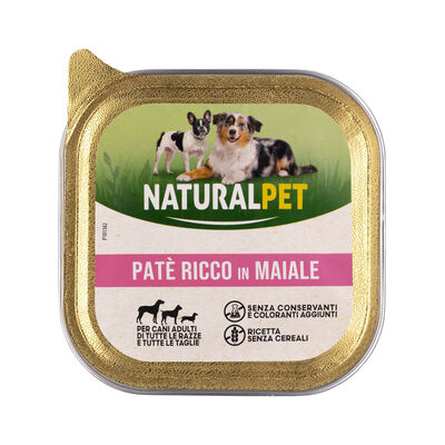 Naturalpet Dog Adult Patè ricco in Maiale 400 gr