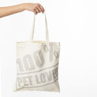 Shopper in tessuto con stampa grigia 100% Pet Lover