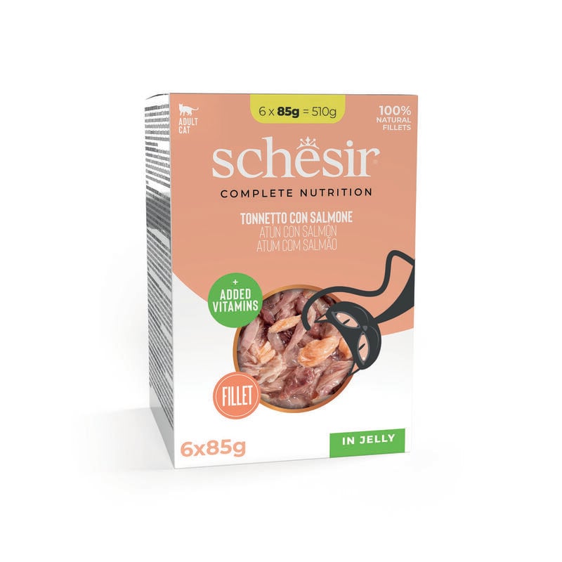 Schesir Cat Tonnetto con Salmone buste 6x85 gr Schesir Cat Tonnetto con Salmone buste 6x85 gr
