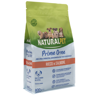 Naturalpet Prime Orme Puppy Mini ricco in Salmone 800gr
