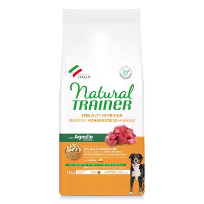 Natural Trainer Sensitive No Gluten Dog Medium&Maxi Adult con Agnello 12 kg