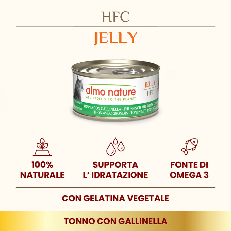 Almo Nature HFC Cat Jelly Tonno con Gallinella 70g