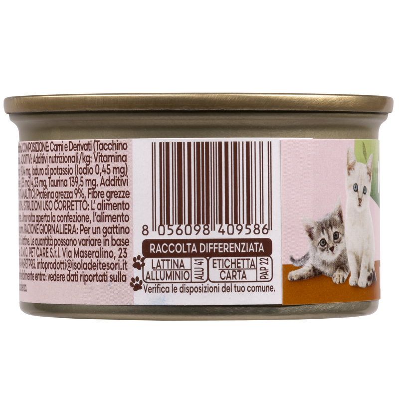 Naturalpet Kitten Prime Orme Mousse con Tacchino 85 gr