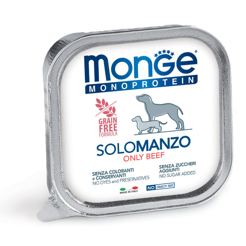 Monge Monoprotein per cani adulti Paté Solo Manzo 150 gr