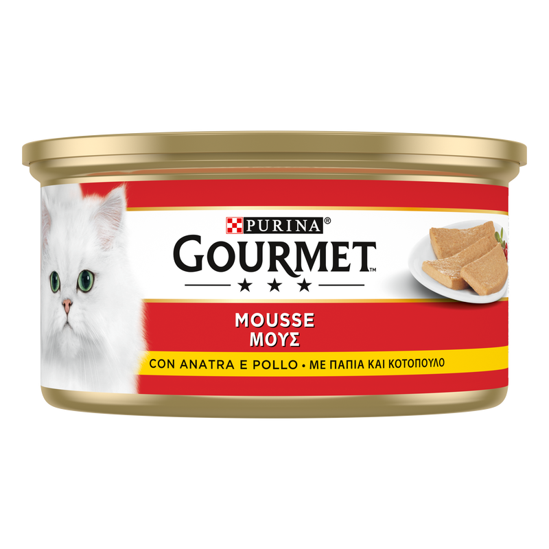 Gourmet Rosso Cat Adult Mousse con Anatra e Pollo 195 gr