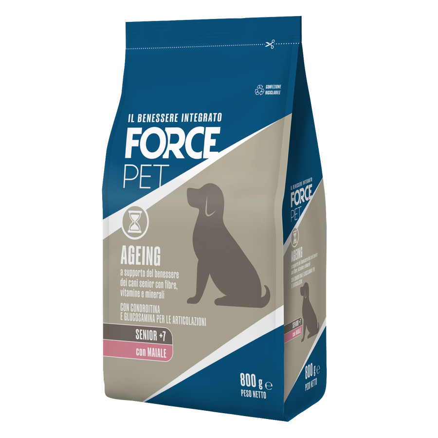 Forcepet Dog Senior + 7 anni Ageing con maiale 800gr