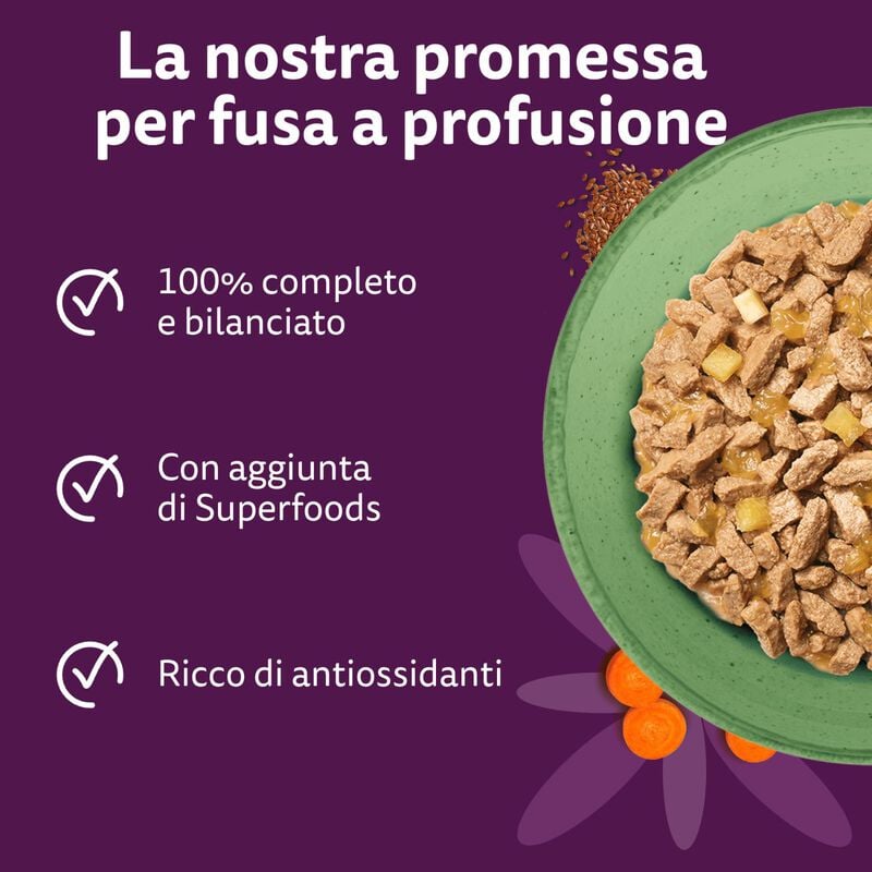 Whiskas Superfood Gatto Adulto Bustine in Gelatina 50 pz x 50 gr
