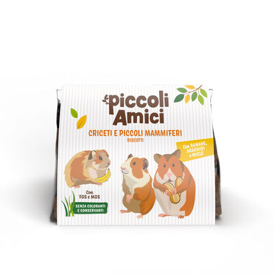 Piccoli Amici Biscotti con Banane, Arachidi e Miele per criceti 100gr