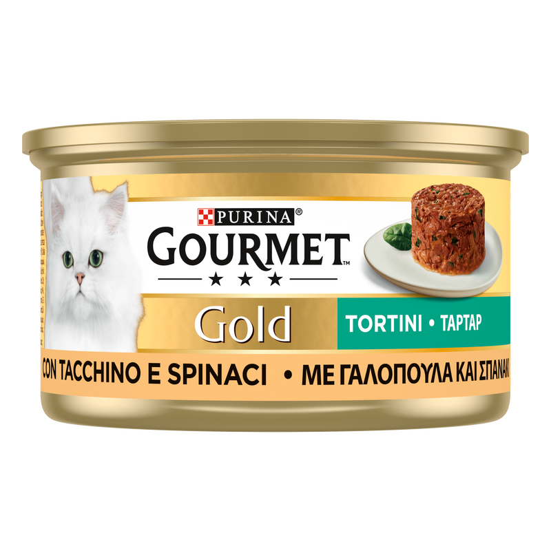 Gourmet Gold Tortini Cat Adult con Tacchino e Spinaci 85 gr