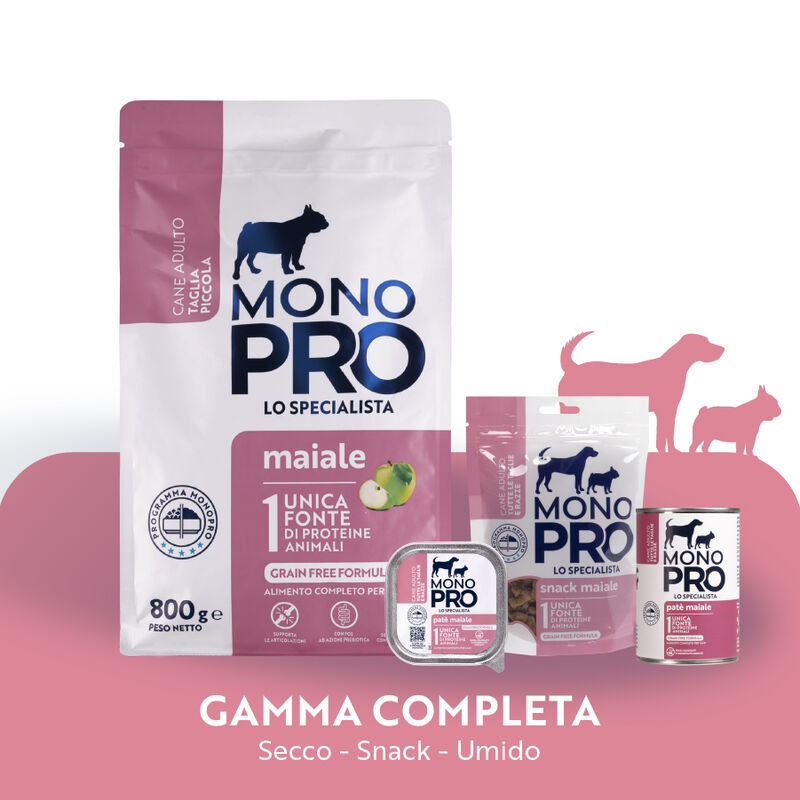 Monopro Dog Adult Mini Grain free Maiale 800 gr