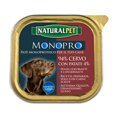 Naturalpet Dog Paté Monopro Cervo con Patate 150 gr