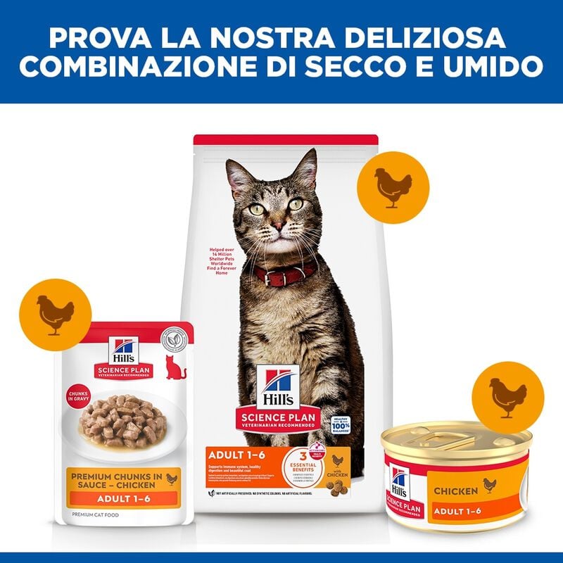 Hill's Science Plan Mousse per gatti adulti con Pollo 85 gr