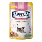 Happy Cat Kitten & Junior Farm Poultry con Pollame in Salsa 85 gr