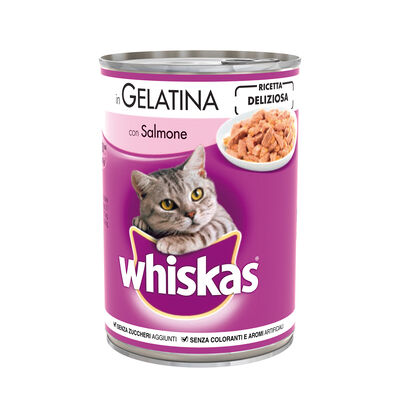 Whiskas Lattina 400 Gr salmone in gelatina