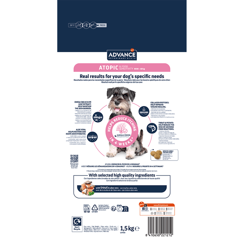 Advance Veterinary Diet Atopic Dog Adult Mini con Trota 1,5 kg