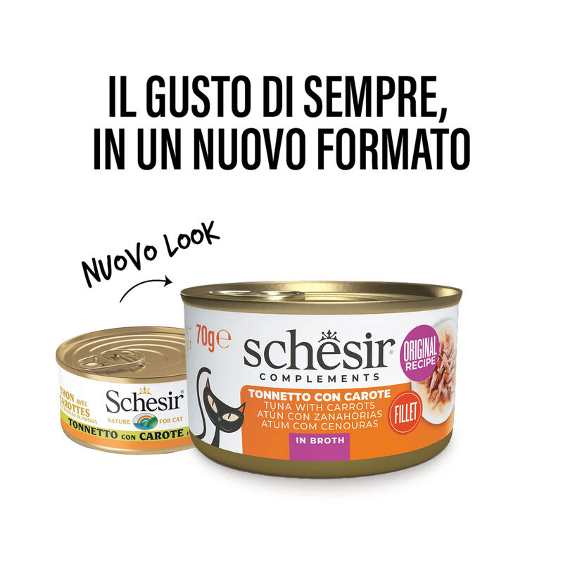 Schesir Cat Tonnetto con carote in brodo 70 gr