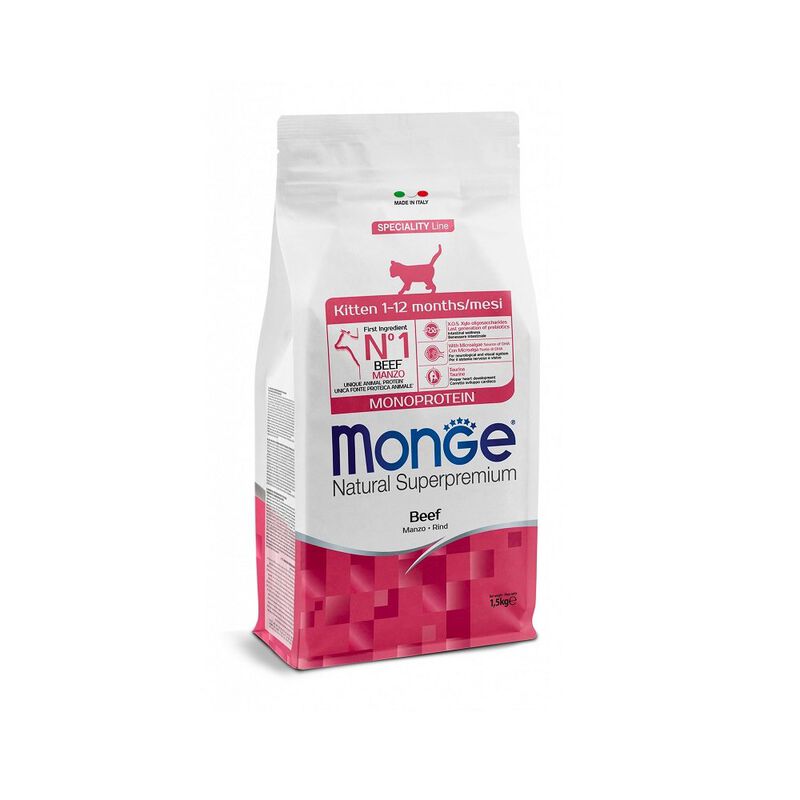 Monge Natural Superpremium Kitten Monoprotein Manzo 1.5 kg