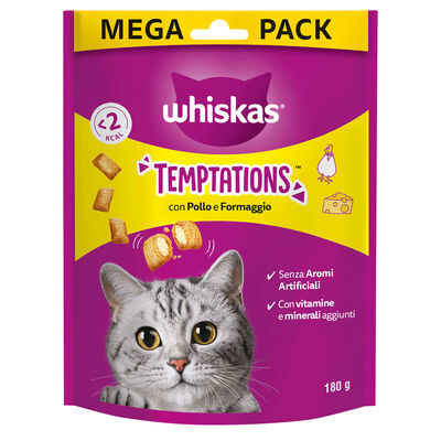 Whiskas Cat Adult Temptations Pollo e Formaggio 180 gr