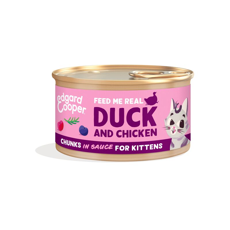 Edgard & Cooper Bocconcini in Salsa per gattini con Anatra e Pollo 85 gr