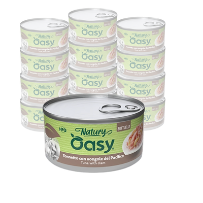 Oasy Natury Cat Adult Tonnetto con vongole del pacifico in jelly 150gr
