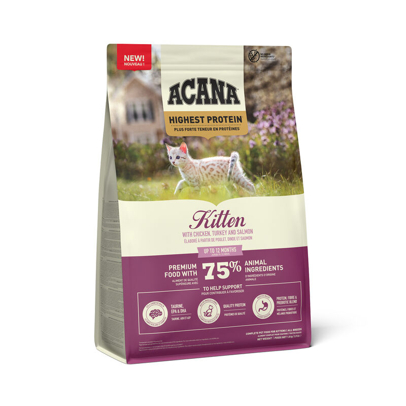 Acana Kitten Highest Protein Pollo Tacchino e Salmone 1,8 kg