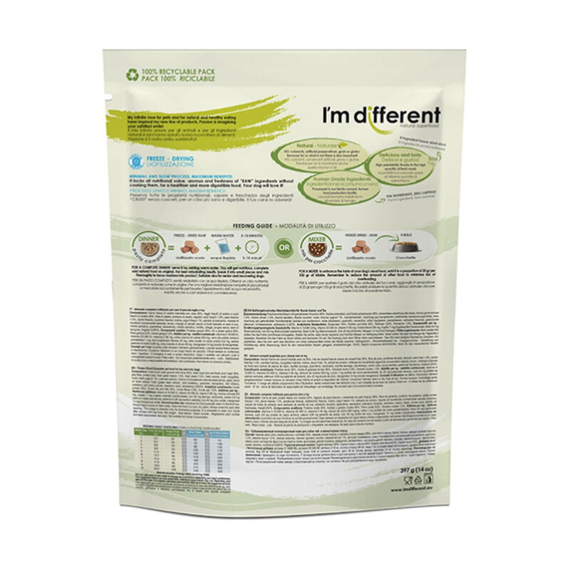 I'm different Dog Mini Freeze Dried Anatra 154 gr