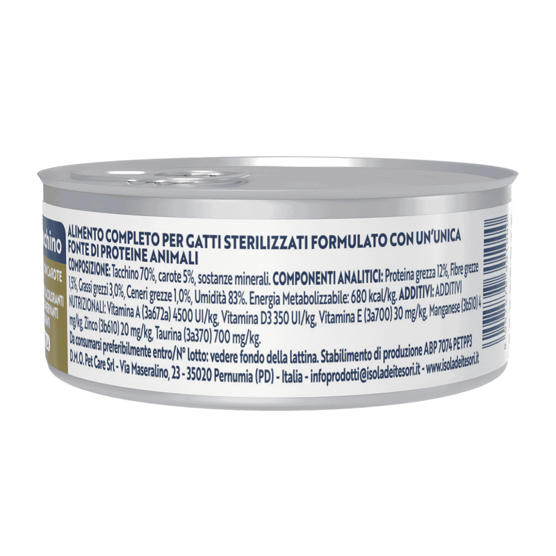 Monopro Cat Steril Trancetti tacchino con carote 70gr