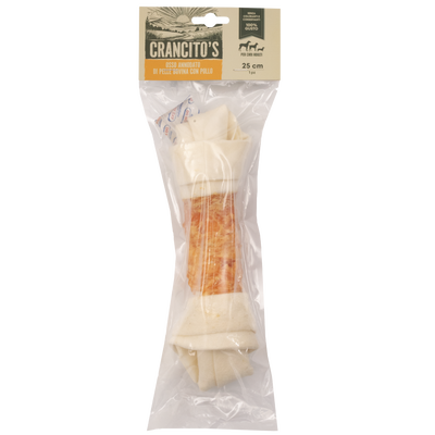 Crancito's Dog Adult Osso annodato di pelle bovina con pollo 25cm 1pz