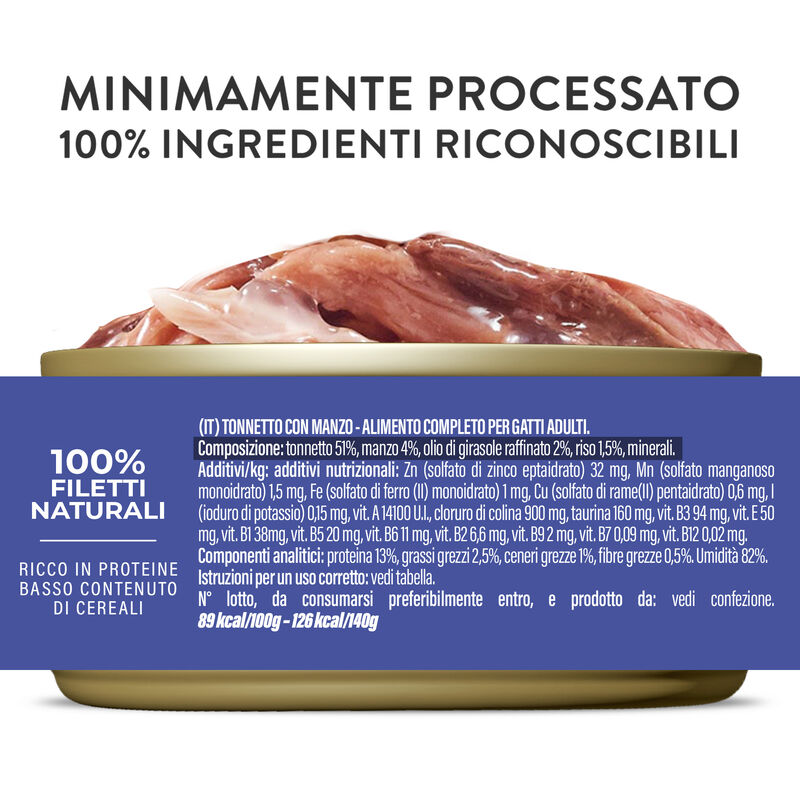 Schesir Cat Adult Tonno con manzo in jelly 140g