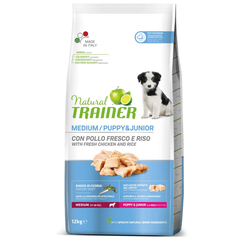 Trainer Natural Dog Medium Puppy & Junior Pollo Fresco 12 kg