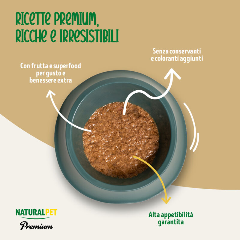 Naturalpet Premium Dog Adult pat&eacute; ricco in tonno con patata dolce 150gr