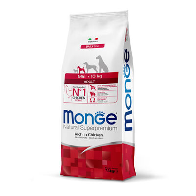 Monge Natural Superpremium Dog Adult Mini ricco in Pollo 7,5 kg