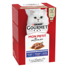 Gourmet Mon Petit Cat Adult con Tonno, Salmone, Trota 6x50 gr
