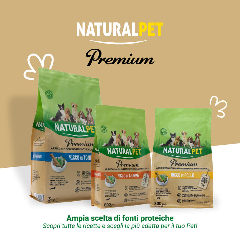 Naturalpet Premium Dog Senior Mini al Maiale 2 kg