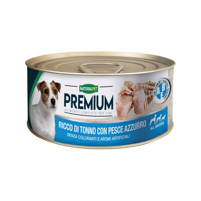 Naturalpet Premium dog Ricco di Tonno con Pesce azzurro 170 gr