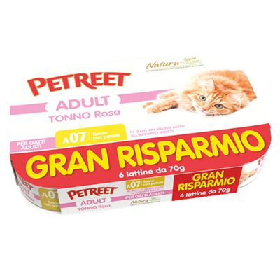 Petreet Cat Tonno rosa con patate 6 x 70 gr