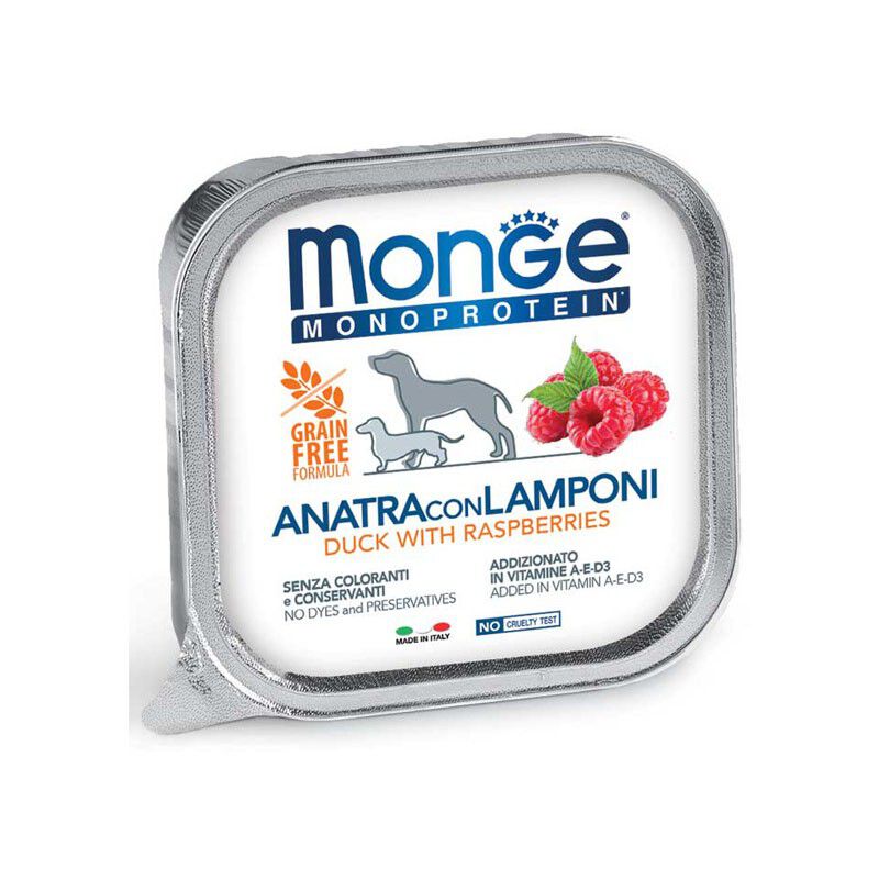 Monge Monoprotein Dog Adult Paté Anatra con Lamponi 150 gr
