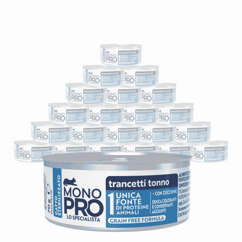 Monopro Cat Steril Trancetti tonno con zucchine 70gr